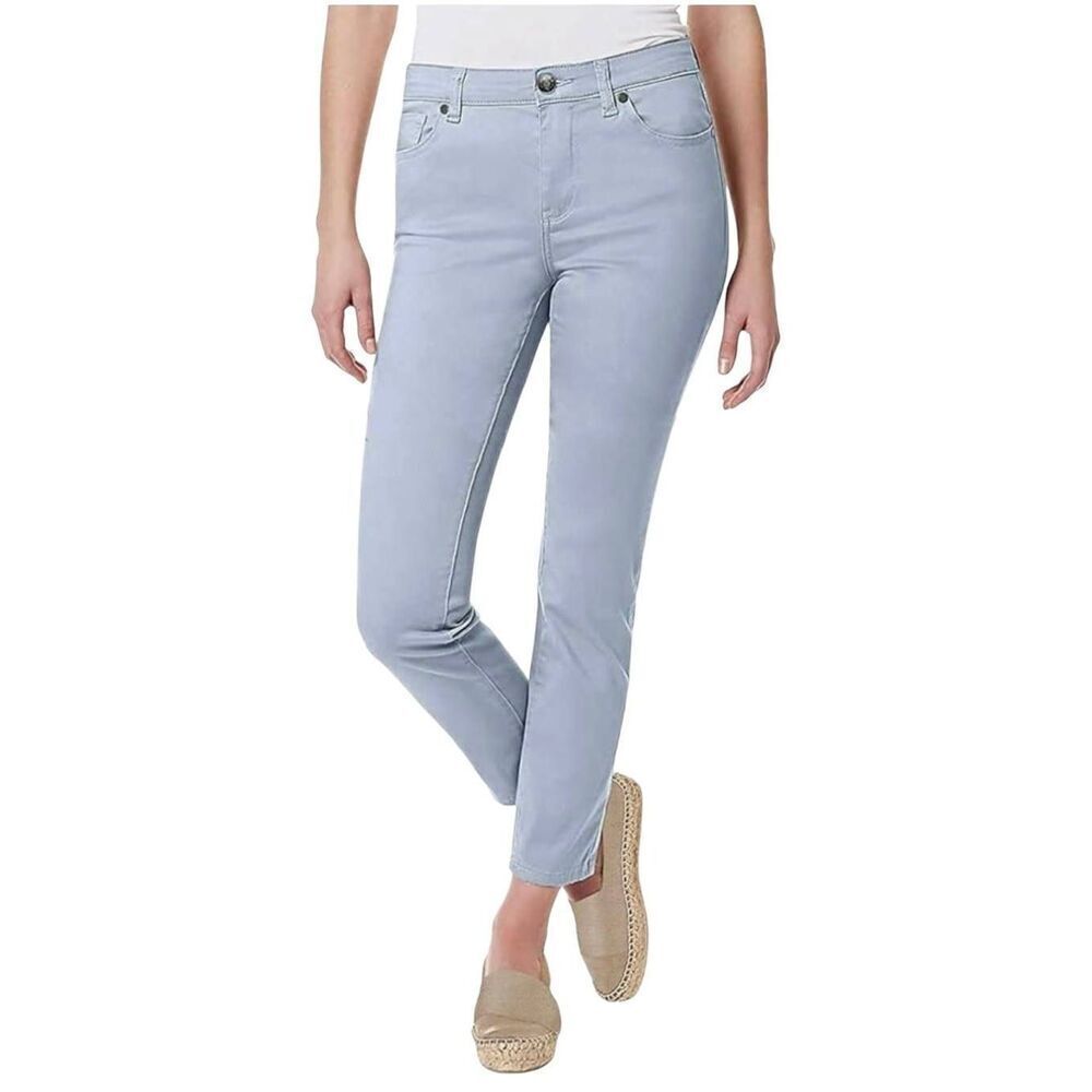 Buffalo David Bitton Women's Light Gray Cotton/Spandex Daily Mid-Rise Stretch Sk